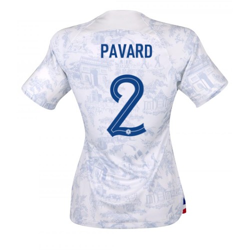 Fotballdrakt Dame Frankrike Benjamin Pavard #2 Bortedrakt VM 2022 Kortermet